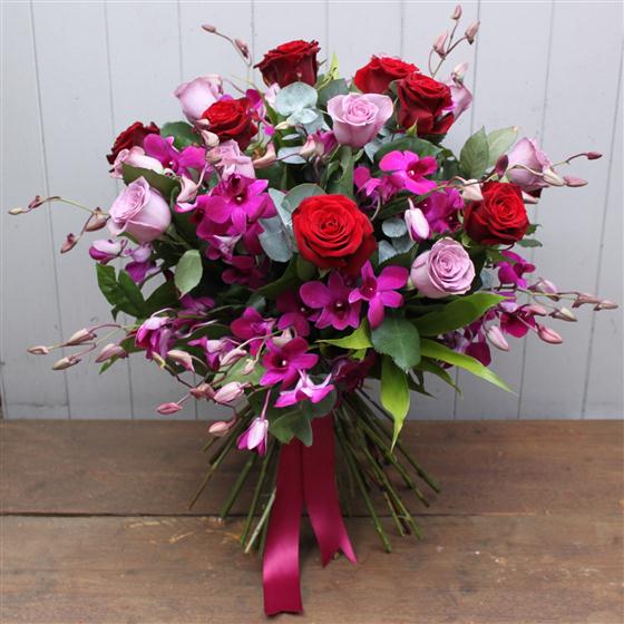 The Orchid And Rose Bouquet All Seasons Florist Belfast Dunmurry