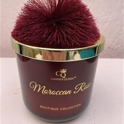 Pom-pom candle Moroccan rose