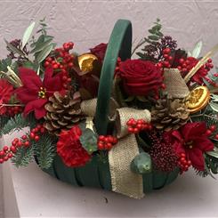 Natural festive basket