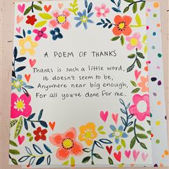 Poem of thanks 