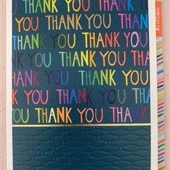 Colourful thank you 