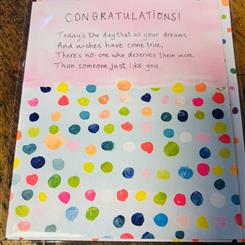 Colourful congratulations card