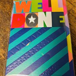 Colourful well done gift card