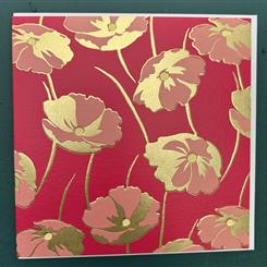 Poppies blank gift card