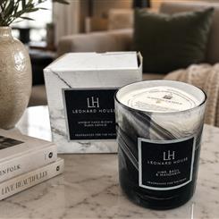 Leonard house lime, basil and mandarin candle in a gift box
