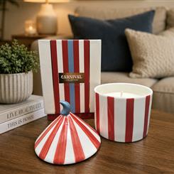 Carnival plum and pomegranate scented candle 